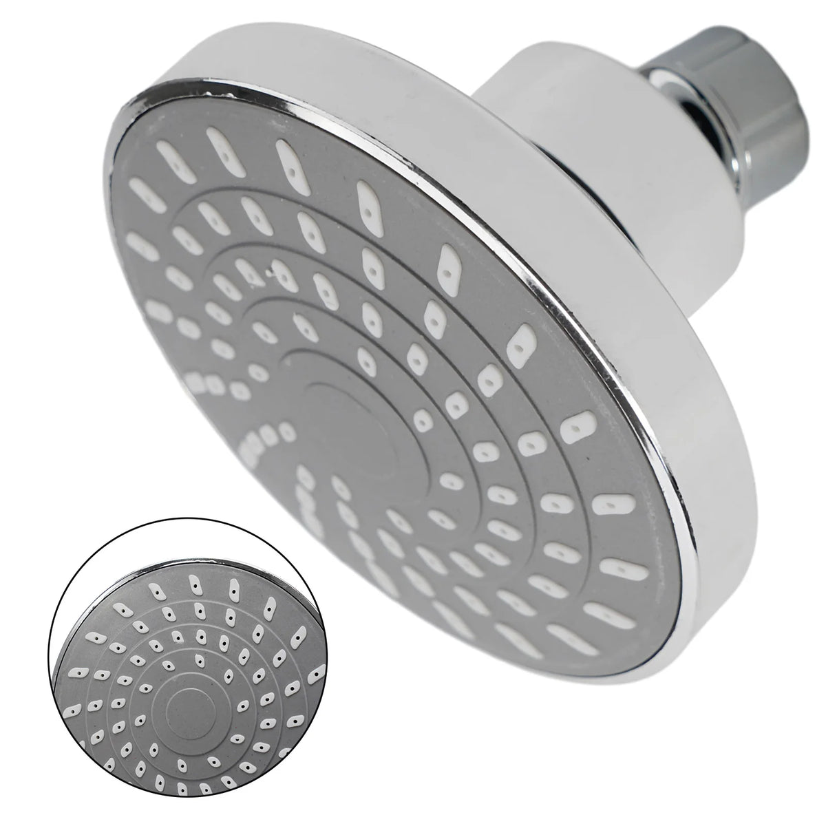 Shower Head Sprayer Adjustable Rainfall Wall-Mounted Chrome ABS Plastic High-Pressure Shower Heads Bathroom Fixture Accessories