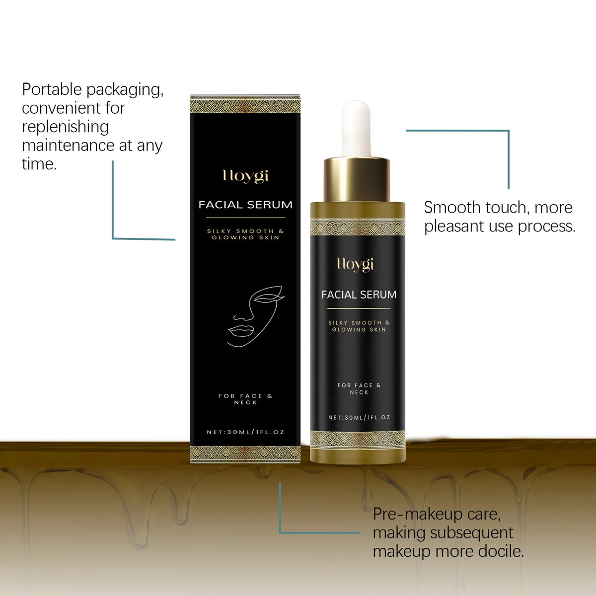 Facial Care Essence, Moisturizing, Radiance - Boosting, Lightweight, Hydrating, Smooth, Soft &amp; Elastic Skin, Skincare Serum