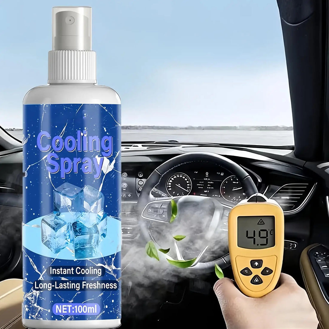 Cooling Body Spray 100ml Summer Refreshing Non Greasy Hot Weather Heat Relief Freezing Spray for Outdoor Beach Park Picnic