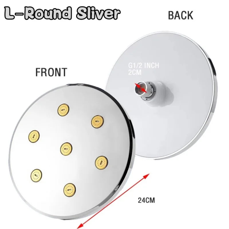 High Pressure Rainshower Head Magic Water Flow Rainfall Shower Head Mini Top Spray Water- Saving Shower Bathroom Accessories